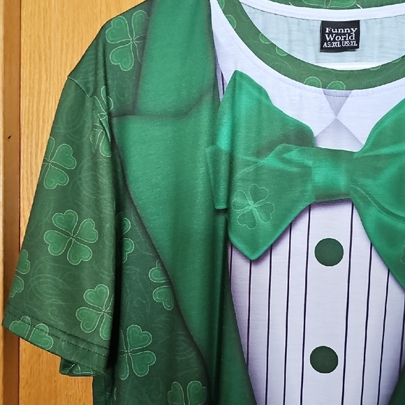 St Patricks Day Men's Tuxedo T-Shirt Vivid Graphic Short Sleeve - Picture 7 of 10